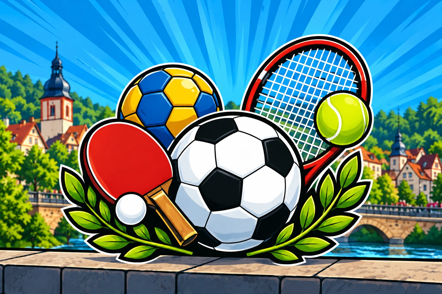 Illustration: Sport und Vereine in Bad König